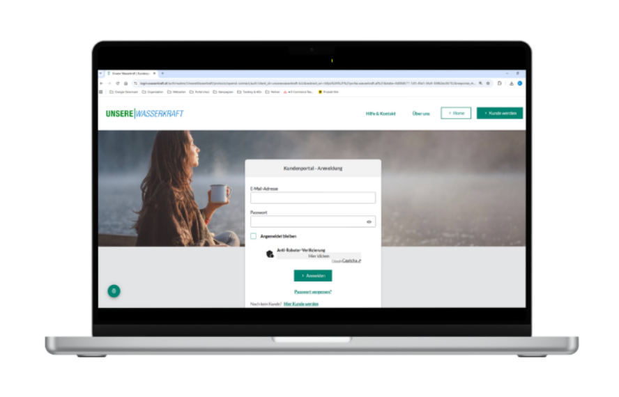 Unsere Wasserkraft Login Kundenportal